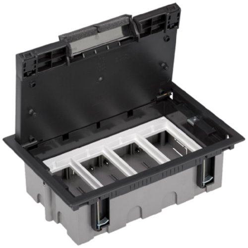 Лючок регулируемый в фальшпол Simon Connect Cima SF410 4х2 мод. 187x283x92мм IP44 графит фото Лючок регулируемый в фальшпол Simon Connect Cima SF410 4х2 мод. 187x283x92мм IP44 графит картинка